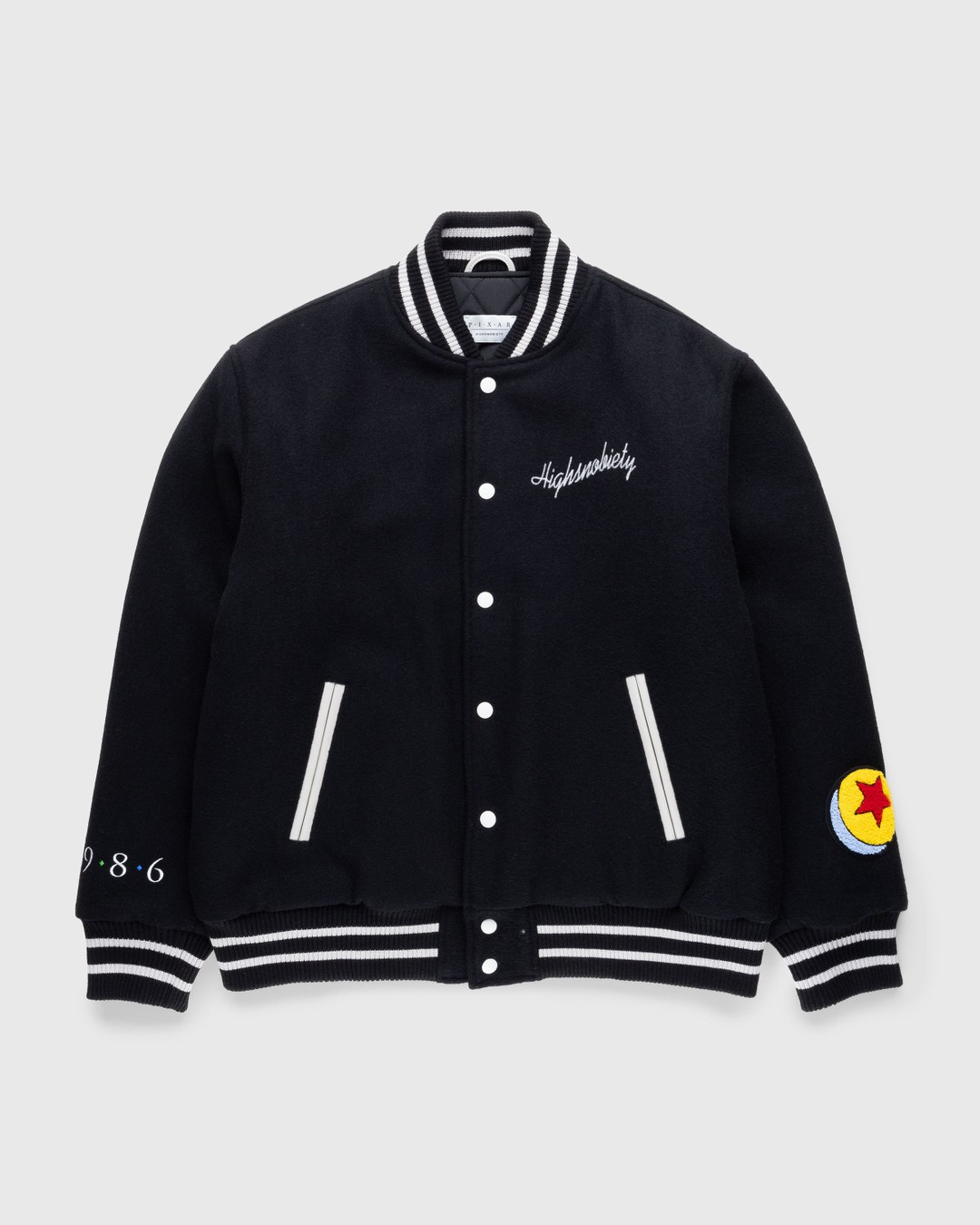 Highsnobiety x Pixar Varsity Jacket Black Highsnobiety Shop
